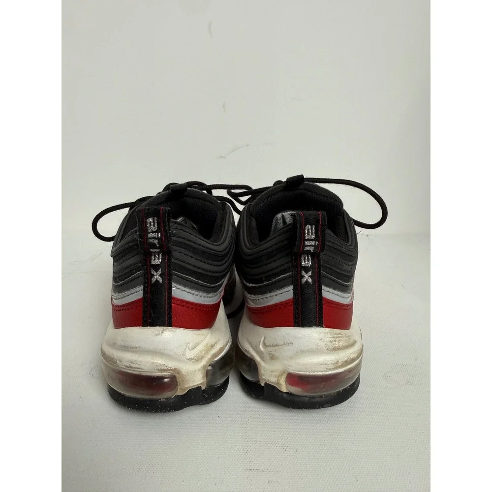 Nike Air Max 97 GS Sneakers Black Red Silver Athletic Running Shoes FB3245-001